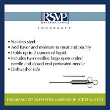 RSVP Stainless Steel Marinade Injector Set