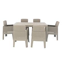 RTA Products Lucca 7-Piece Dining Set with Cushions