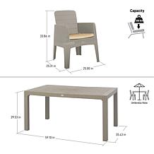 RTA Products Lucca 7-Piece Dining Set with Cushions