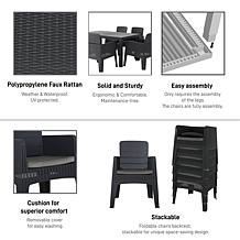 RTA Products Lucca 7-Piece Dining Set with Cushions