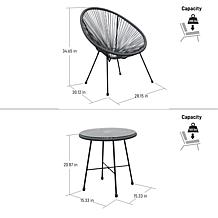 RTA Products Sassio 3-Piece Conversation Patio Set