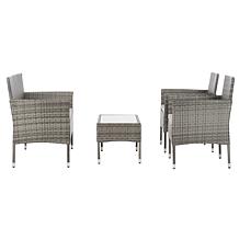 Safavieh Abdul 4-Piece Living Set - Black, Grey