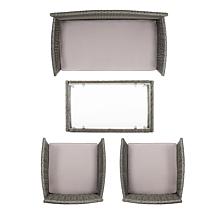 Safavieh Abdul 4-Piece Living Set - Black, Grey