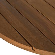 Safavieh Arcata Round Table - Teak Brown Finish