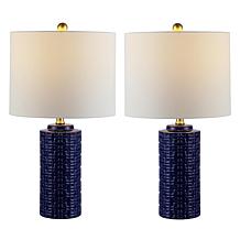 Safavieh Artef Navy Blue Ceramic 2-pack Table Lamps