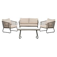 Safavieh Benjin 4-Piece Living Set - Beige, White
