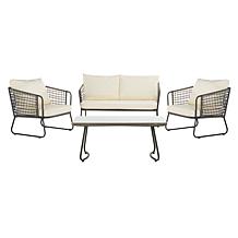 Safavieh Benjin 4-Piece Living Set - Beige, White