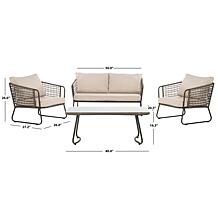 Safavieh Benjin 4-Piece Living Set - Beige, White