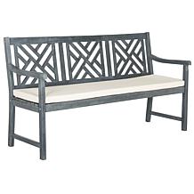 Safavieh Bradbury 3-Seat Bench - Ash Gray Finish