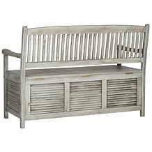 Safavieh Brisbane Storage Bench - Ash Gray  Finish