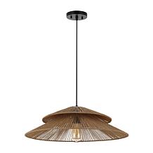 Safavieh Bruina 23" Natural and Black Pendant Light