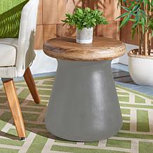Safavieh Button Concrete Accent Table - Gray