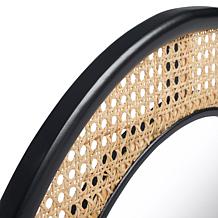 Safavieh Byleth 24" Black Natural Wood Mirror