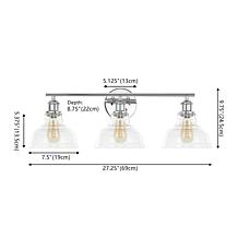 Safavieh Calyna Black Metal and Glass Wall Sconce 27.25"