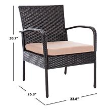 Safavieh Carew Sun Lounge Set Beige - 3 Piece