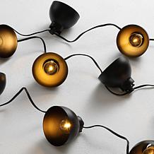 Safavieh Claudie 10-Light Black Outdoor String Light 120"