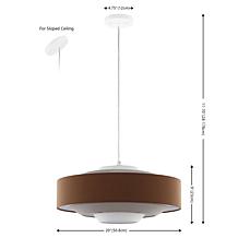 Safavieh Collelo 20" Extendable Brown Beige Pendant