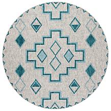 Safavieh Courtyard Aidan 6'-7" Round Indoor/Outdoor Rug