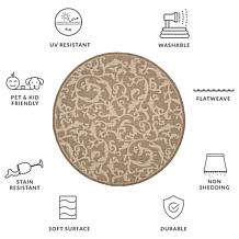 Safavieh Courtyard Gillian 5'3" x 5'3" Round Rug