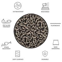 Safavieh Courtyard Gillian 5'3" x 5'3" Round Rug