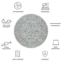 Safavieh Courtyard Owen 6'-7" Round Indoor/Outdoor Rug