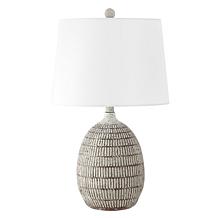 Safavieh Dewlen 24" Brown and White Resin Table Lamp