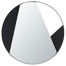 Safavieh Dinas 28" Round Mirror with Matte Black Frame