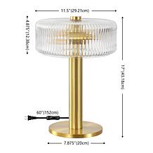 Safavieh Dua 17" Clear Brass Table Lamp