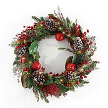Safavieh Faux 30" Myrtle LED Wreath
