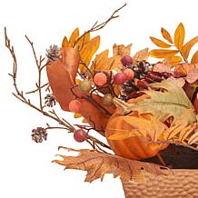 Safavieh Faux Peony and Pumpkin Potted Arrangement