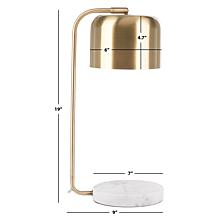 Safavieh Foley 19" Brass and White Table Lamp