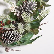 Safavieh Fx 24" Eucalyptus and Berries Wreath