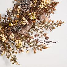 Safavieh Fx 31" Berry with Pinecones Wreath