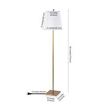 Safavieh Geralt Gold Iron Floor Lamp 15" x 15" x 69"