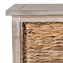 Safavieh Halle 3 Wicker Basket Storage Side Table