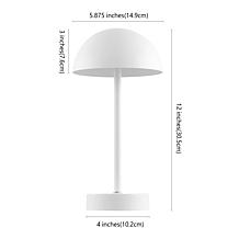 Safavieh Helene 12" White Iron Rechargeable LED Table Lamp