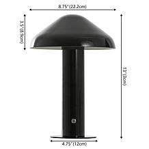Safavieh Jace Black Metal Table Lamp 13"
