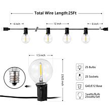 Safavieh Jenica 25-Light Outdoor String Light, 300"