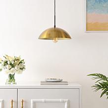 Safavieh Jorden 14" Brass/Black Iron Pendant Light
