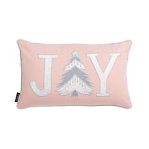 Safavieh Joy Holiday Tree Pillow in Pink