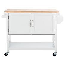 Safavieh Kesler 2-Door 1-Shelf Kitchen Cart White