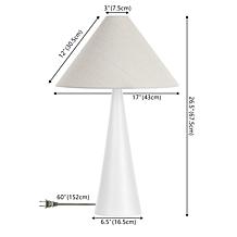 Safavieh Kimora White Resin Table Lamp 26.5"