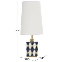 Safavieh Kye 24" Blue and White Resin Table Lamp