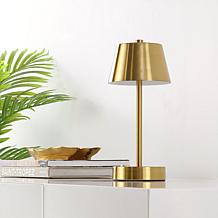 Safavieh Laita Rechargeable LED Table Lamp, Nickel, 11"H