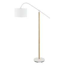 Safavieh Levitt 61" White and Natural Floor Lamp