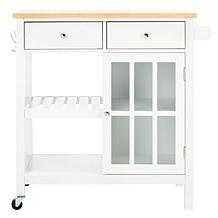 Safavieh Locklyn 1-Door 2-Drawer 2-Shelf Kitchen Cart