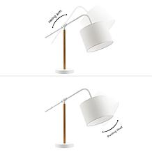 Safavieh Loryn 23.5" White and Natural Metal Table Lamp