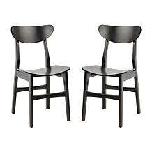 Safavieh Lucca Retro Black Dining Chair 2-pack