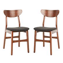 Safavieh Lucca Retro Brown Dining Chair 2-pack