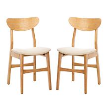 Safavieh Lucca Retro Natural Dining Chair 2-pack